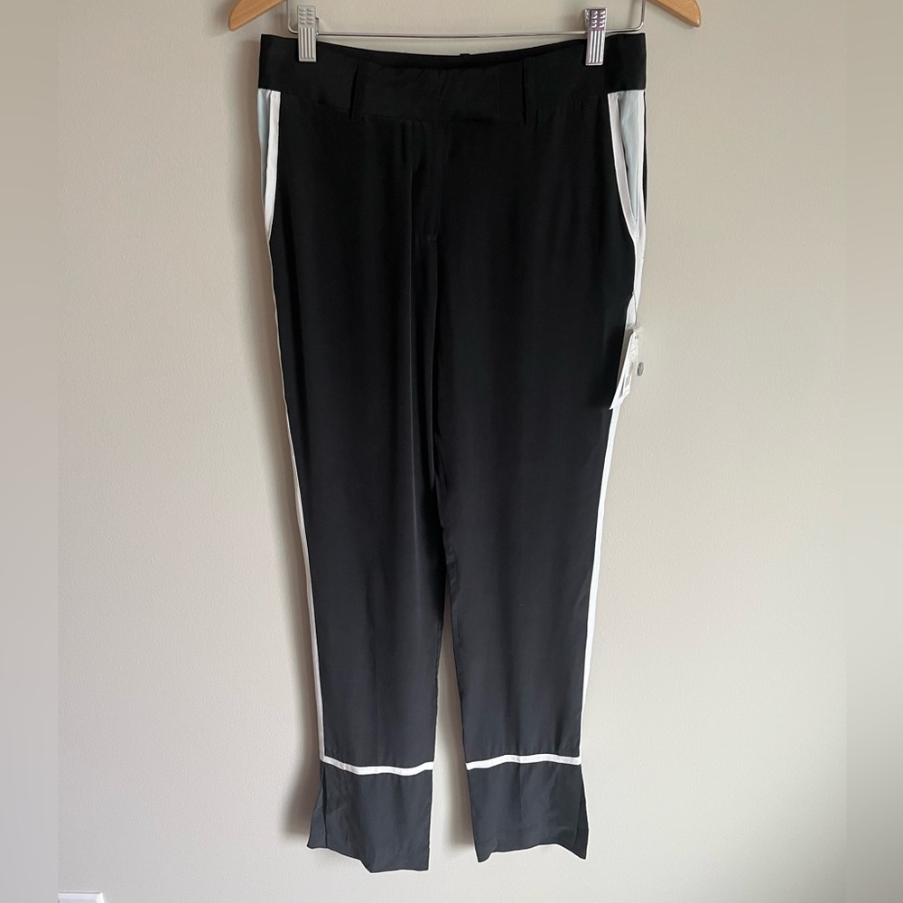 Equipment Femme NWT Women's Florence Trouser in True Black Size XS 100% Silk